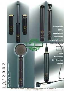 MBHO Catalog Microphones 2002 english