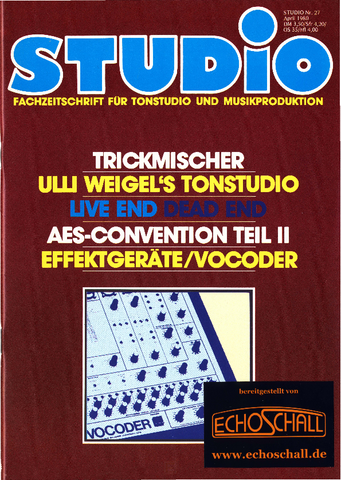 [Translate to Englisch:] Heft 27-Ulli_Weigel's_Tonstudio-Trickmischer-Live End Dead