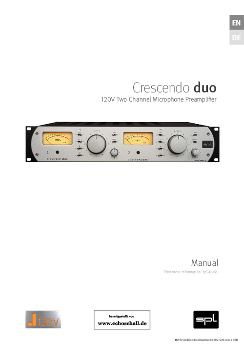 EchoschallBibliothek Crescendo Duo Microphone Preamp