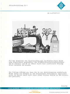 Neumann Prospekt ZA4 Schreiberkühlung 1964 deutsch