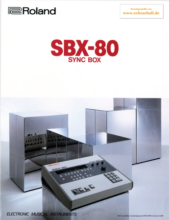 Roland Brochure SBX-80 Sync Box 1985 english