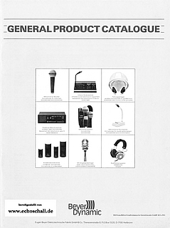 Beyer Dynamic General Product Catalogue 1983 english