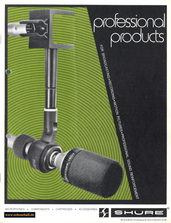 Shure Catalog Professional Products 1973 english