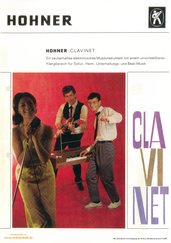 Hohner Prospekt Clavinet I 1966 deutsch