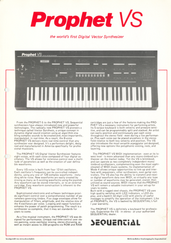 Sequential Brochure Prophet VS Synthesizer english