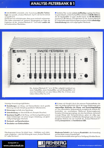 EMS Rehberg Prospekt Analyse Filterbank B1 deutsch