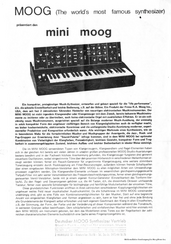 Minimoog Prospekt deutsch