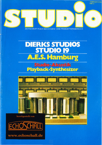 [Translate to Englisch:] Studio Magazin Heft 2-Dierks Studios-Studio 19