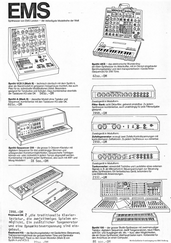 EMS Infoblatt Produktübersicht 1975 deutsch