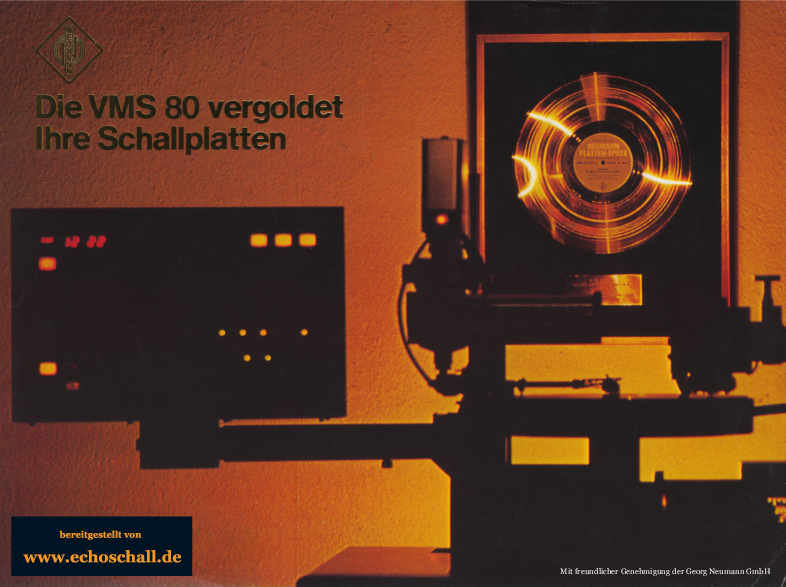 Neumann Prospekt Der VMS 80 vergoldet ihre Schallplatten deutsch