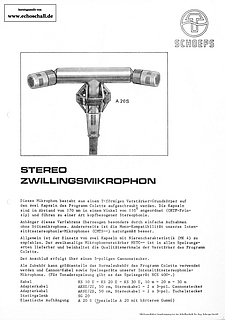 Schoeps Prospekt MTSC34 MTSC44 MTSC54 ORTF-Mikrofone 1979 deutsch