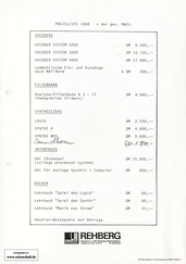 EMS Preisliste 1988 deutsch