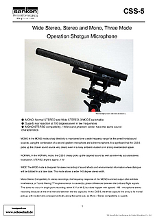 Sanken Bochure CSS5 Shotgun Microphone 2012 english