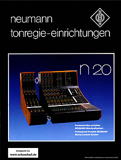 Neumann Prospekt Brochure N20 Mischpult-System 1985 deutsch english