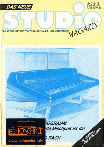 [Translate to Englisch:] Studio Magazin Heft 87-Test Korg SDD-2000-Harrison Serie 10 Mischpult