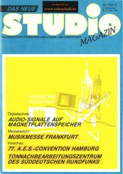 Studio Magazin Heft 81-Tonnachbearbeitungszentrum Süddeutscher Rundfunk-EMT 450 Digiphon