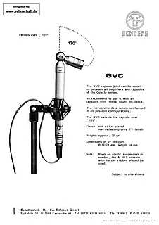 Schoeps Brochure GVC Capsule Swivel 1984 english