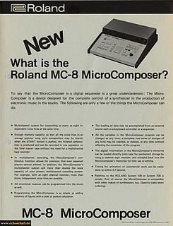 Roland Brochure MC-8 MicroComposer 1977 english