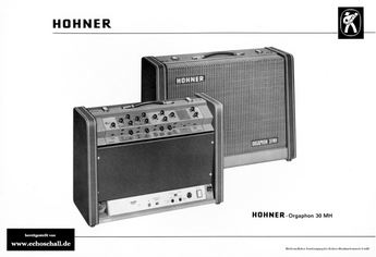 Hohner Prospekt Orgaphon 30 MH Verstärker deutsch