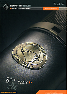 Neumann Prospekt TLM67 Transistormikrofon 2009 deutsch