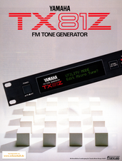 Yamaha Brochure TX81Z Tone Generator 1987 français