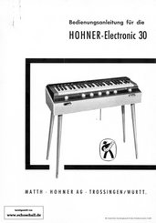 Hohner Manual Electronic 30 Orgel 1962 deutsch