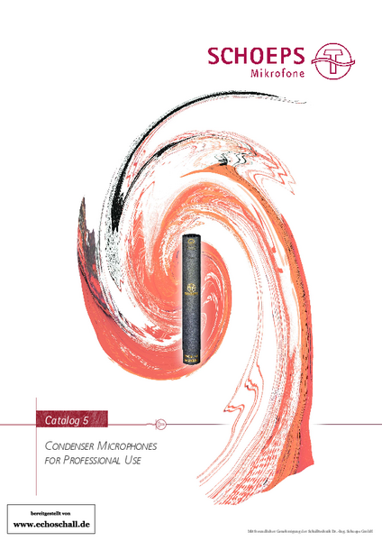 Schoeps Catalog 5 Microphones 2004 english