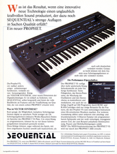 Sequential Prospekt Prophet VS Synthesizer 1986 deutsch