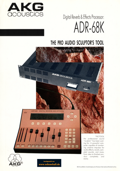 AKG Brochure ADR68K Digital Reverb 1986 english