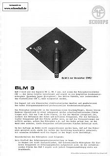 Schoeps Prospekt BLM3 Grenzfächenkapsel 1983 deutsch