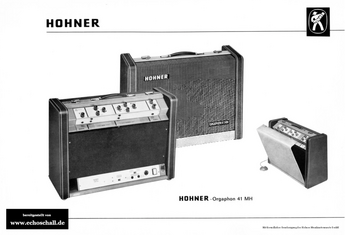 Hohner Prospekt Orgaphon 41 MH Verstärker deutsch