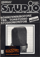 Studio Magazin Heft 64-Röhrenkondensatormikrofone-TBS Tonstudio-25 Jahre Hallplatte
