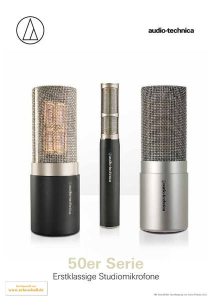 Audio Technica Prospekt 50er Serie Mikrofone 2018 deutsch