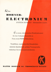 Hohner Prospekt Electronium Röhrensynthesizer deutsch