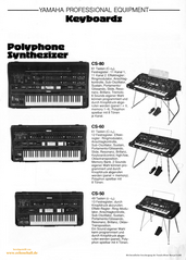 Yamaha Prospekt Polyphone Synthesizer 1979 deutsch