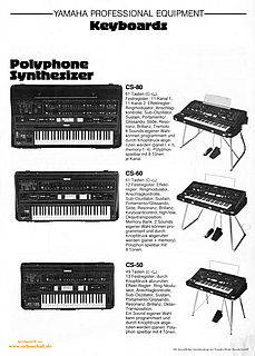 Yamaha Prospekt Polyphone Synthesizer 1979 deutsch