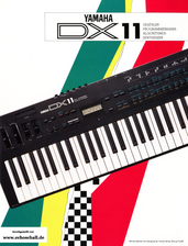Yamaha Prospekt DX11 Synthesizer 1988 deutsch