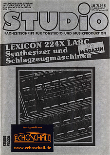 Studio Magazin Heft 69-Lexicon 224 XL-Drumcomputer im Studio-Messung EMT 240