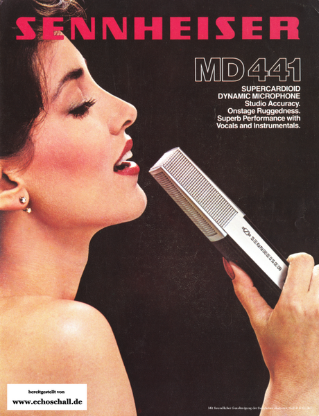 Sennheiser Brochure MD441 Microphone 1982 english