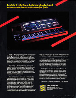 E-mu Systems Brochure 2 Emulator II Digital Sampling Keyboard english